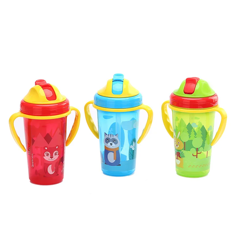 

Childrens Cartoon Leak-proof And Explosion-proof Pipette Drinking Cup Silicone Soft Suction Tube Baby Bottle Sealing Up Canteen