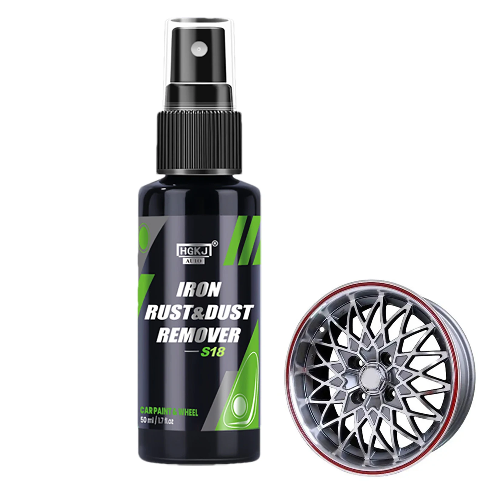 

50ml Iron Remover Car Detailing Fallout Rust Remover Spray Decontamination Kit Dust Rust Cleaner Auto Care For Brake Rims Wheel