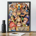 Плакат Bandai с японским аниме с принтом Луффи, настенная живопись на холсте, Скандинавская картина для гостиной, украшение для дома