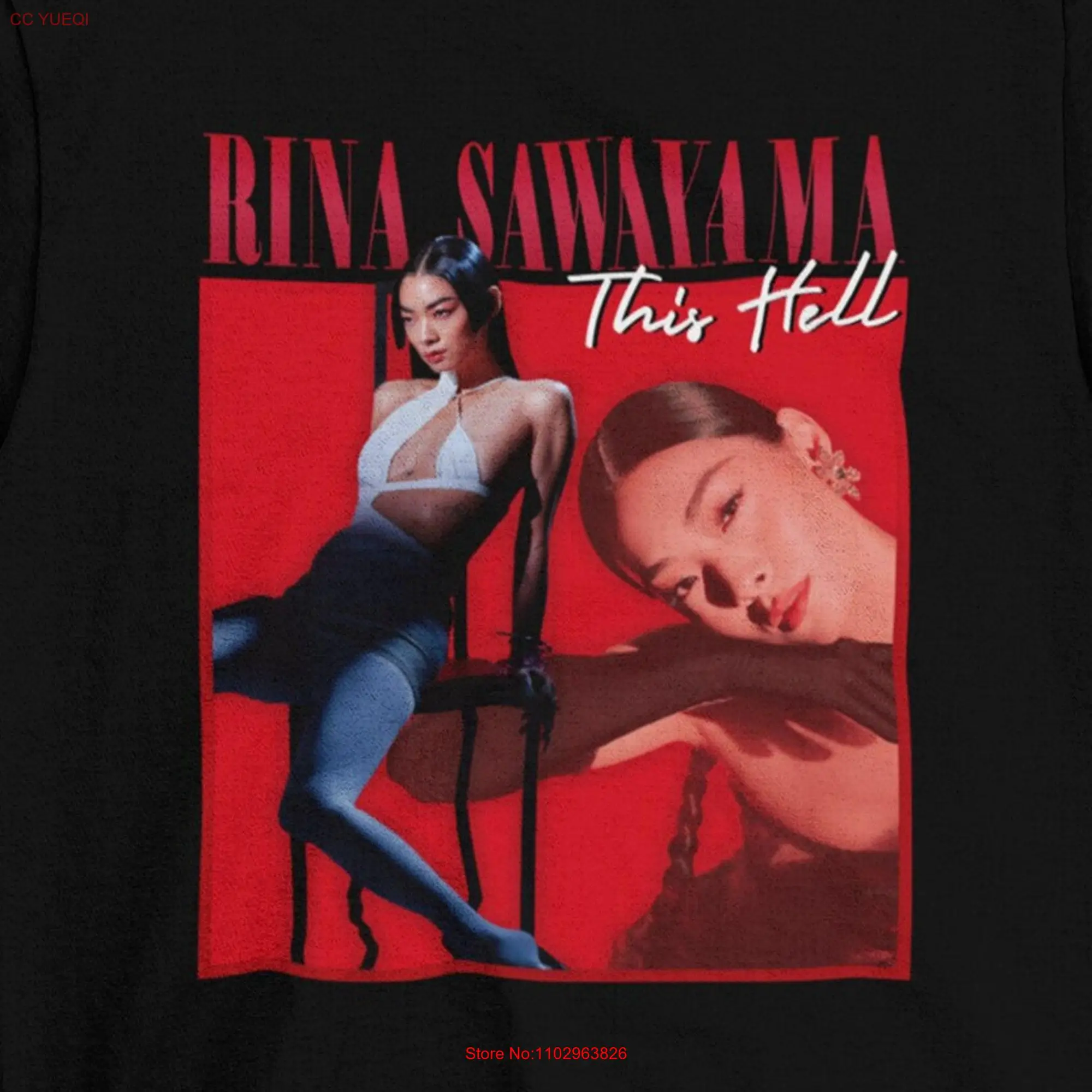 Футболка с длинным или коротким рукавом Hell Rina Sawayama