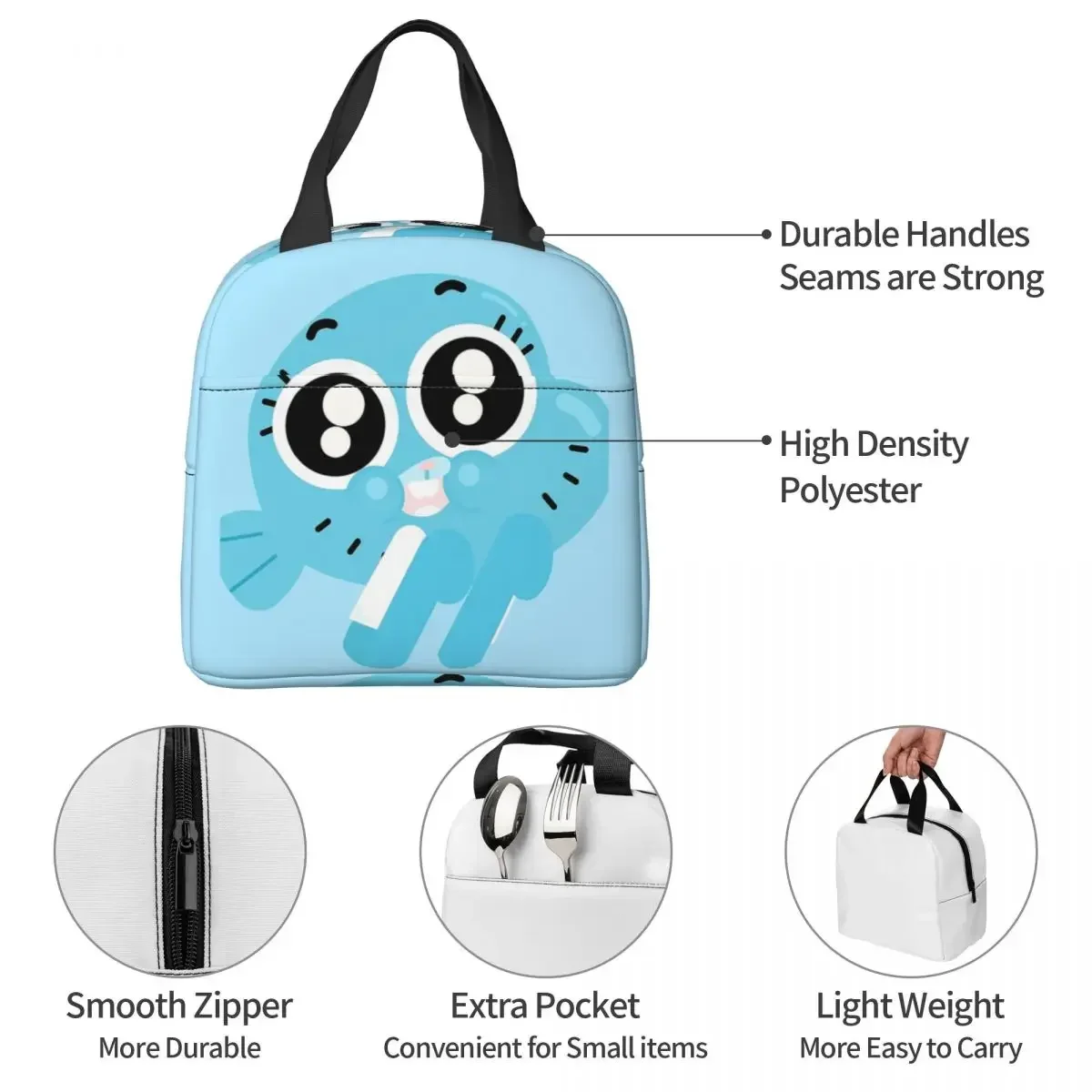 Nicole Gumball Watterson изолированные стандартные сумки термоохлаждающий Ланч-бокс для