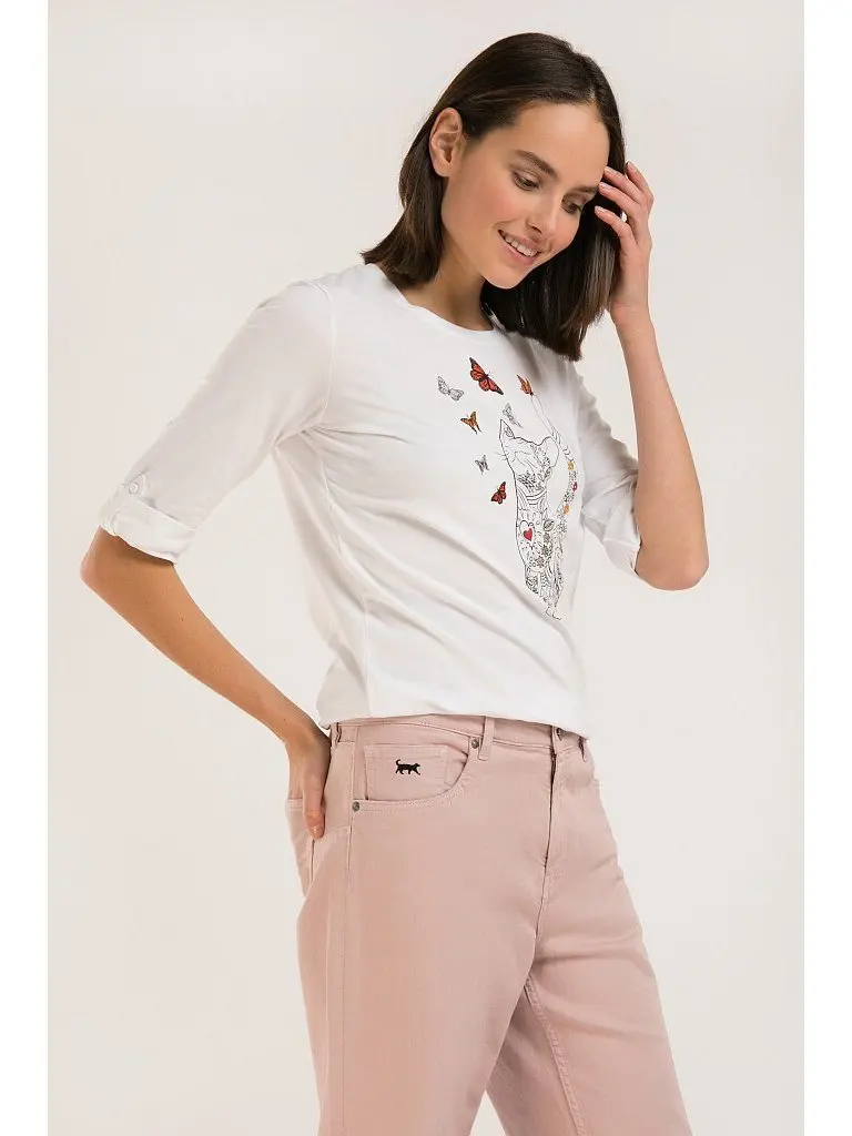 Finn flare T-shirt for women Oversized shirt Denim Cotton t-shirts men Linen |