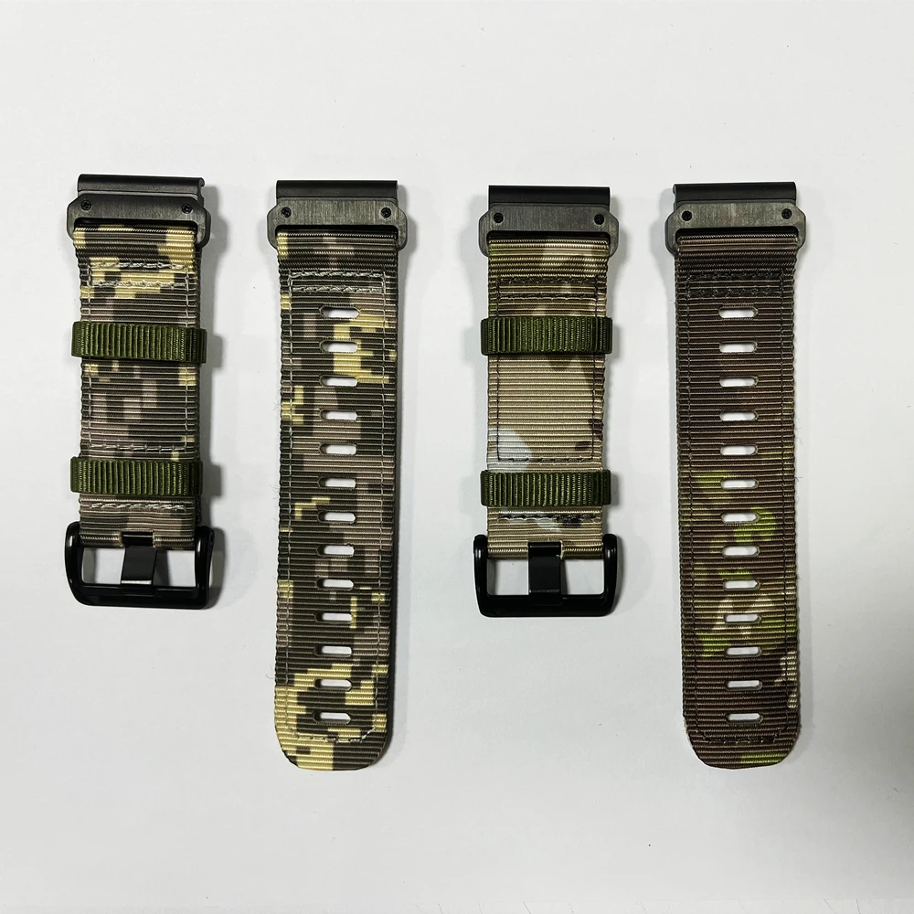 Нейлоновый ремешок заменяемый 22-26 мм для часов Garmin Fenix5/5X/5XPlus/6/6X/6XPro/7/7X/3/3HR Easy Fit Watch Band Bracelet.