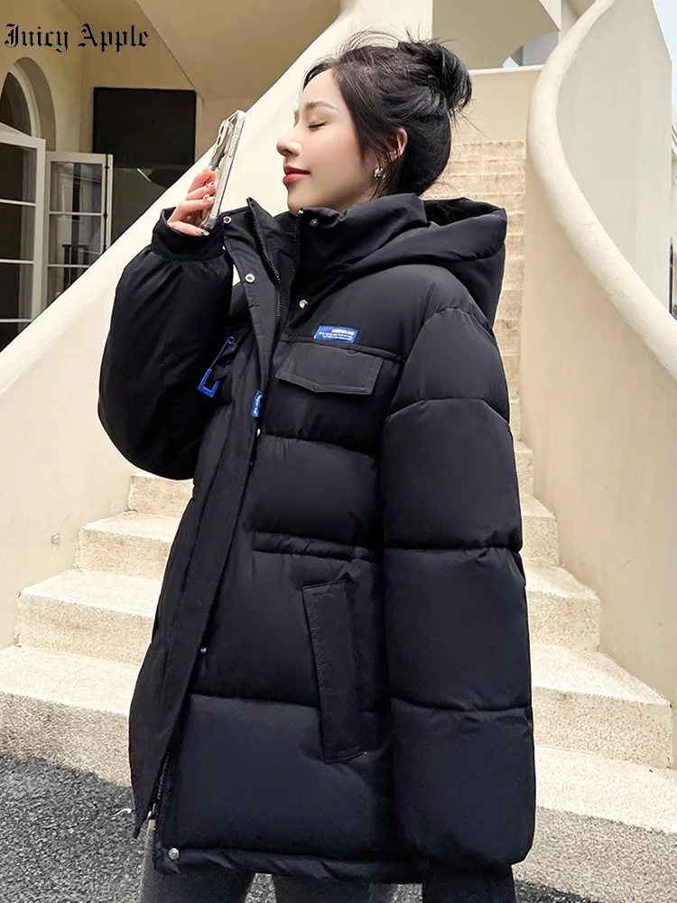 parkas woman winter 2022 New Oversized Jackets Casual Thick Warm Hooded Solid Coats Female Winter Outwear Sports Jacket parkas