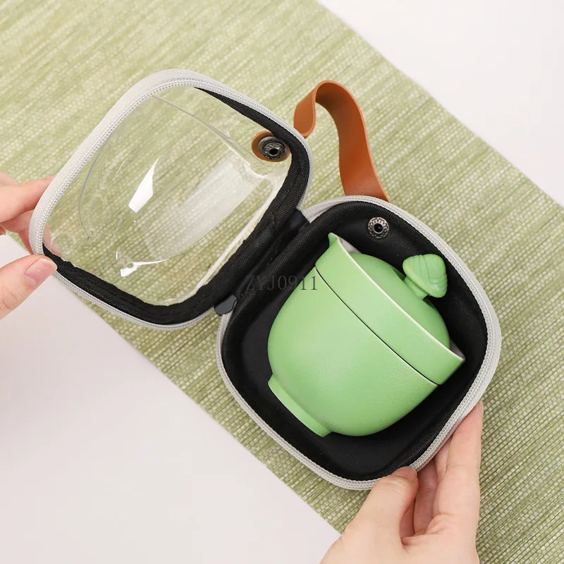 Дорожный чайный сервиз керамическая быстрая чашка портативный для кемпинга один