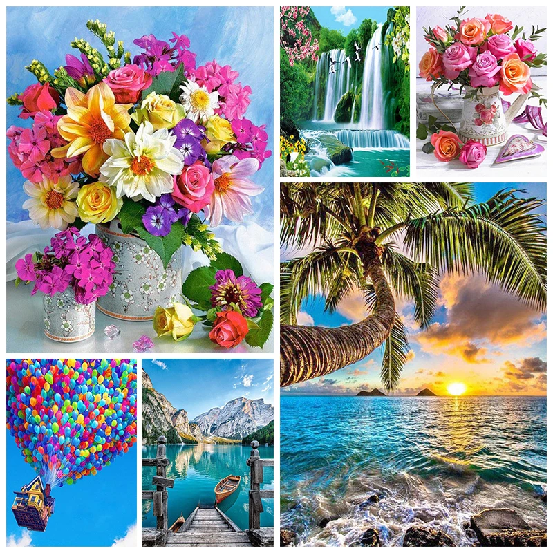 

Diy Shiny Ab Diamond 5D Diamond Painting Flower Vase Rose Full Round Diamond Embroidery Mosaic Art Picture Home Decoration Jh306