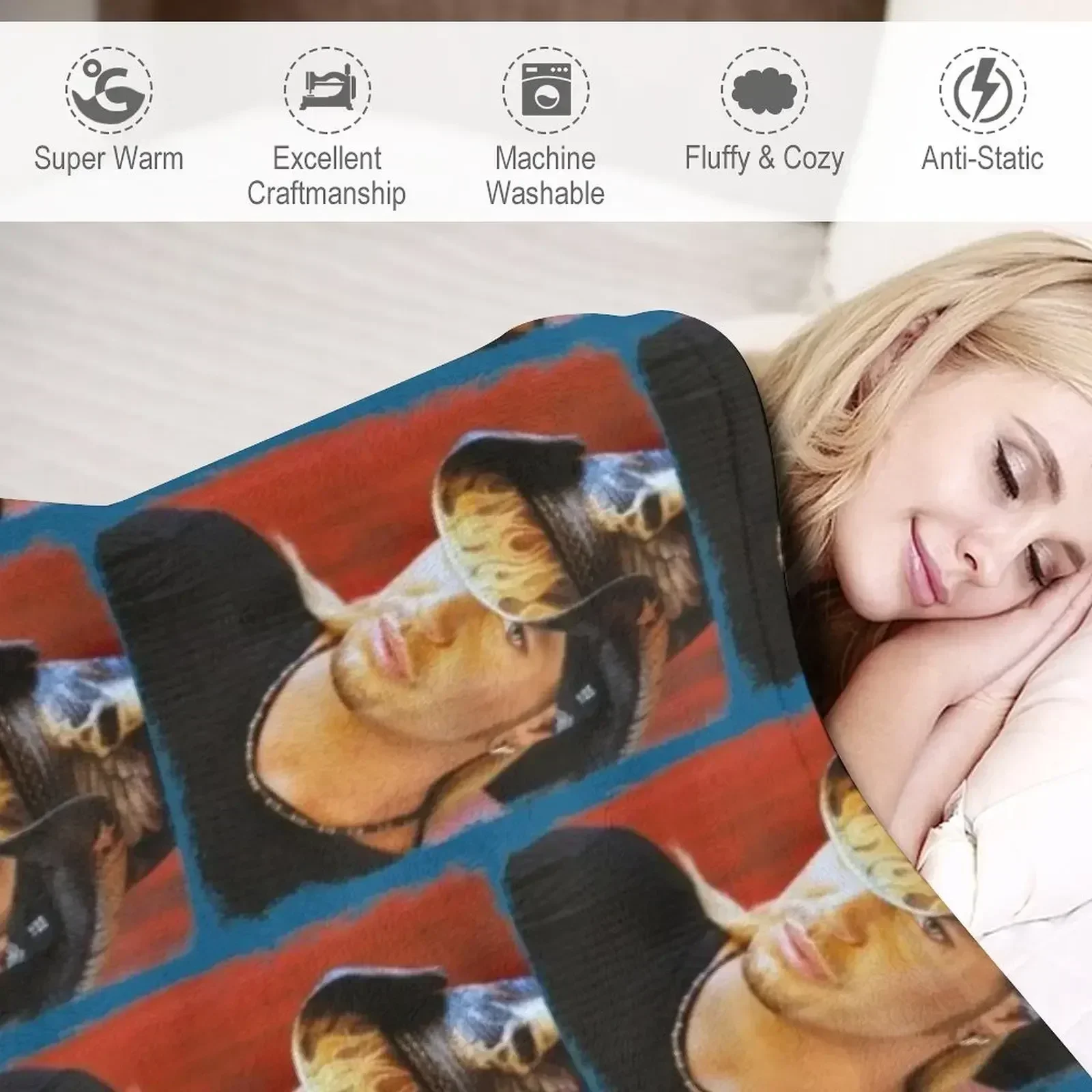 Art Bret 90s Michaels Hat Плед Спальный мешок Манга Декоративные одеяла