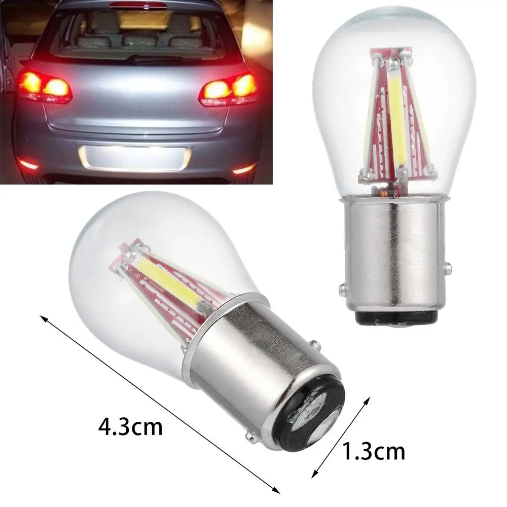 Новинка 1157 BAY15D 21/5W 1156 BA15S P21W Задний сигнал лампы заднего хода лампочка 4 нити