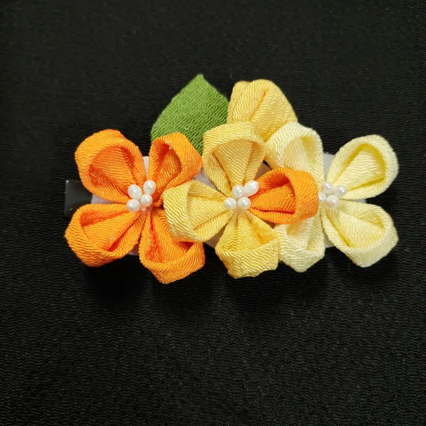 Ручная работа Osmanthus и японский цвет цветок головные уборы заколки боковой зажим