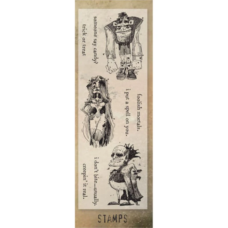 Новинка 2021 набор прозрачных штампов и трафаретов в стиле ретро летучая мышь