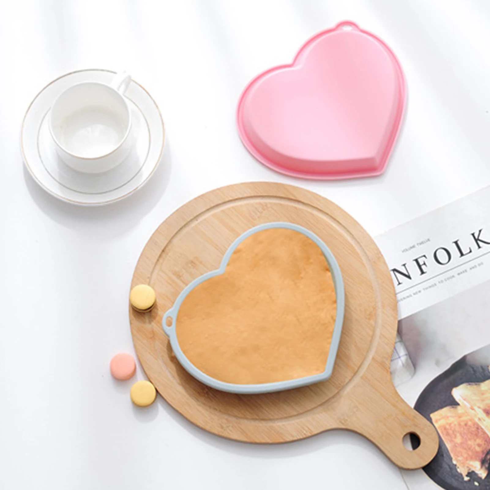 

Универсальные инструменты для выпечки, 1 шт., 6 дюймов, радужная форма для торта, подносы для льда, антипригарные Платиновые силиконовые круг...