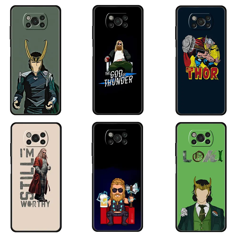 

Marvel Case for Xiaomi POCO X3 NFC M3 M4 Pro F1 Cover MI 12 12X 10T 9T 11T 11 Lite Funda Silicone Coque Thor and Loki Brother