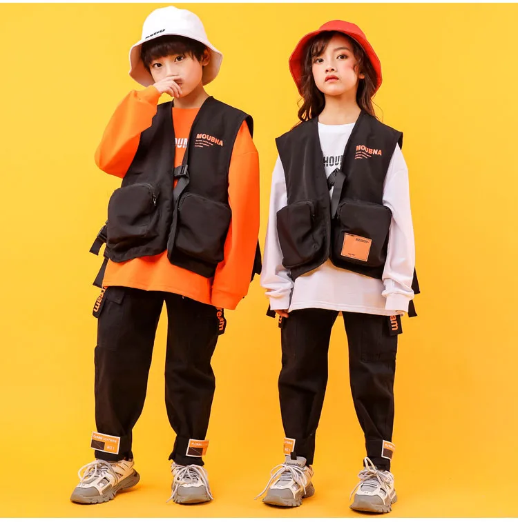 

Teenagers Stage Competition Jazz Hiphop Dance Costume Hip Hop Clothes Children Pop Street Dance Wear Suit for Kids Boys Girls
