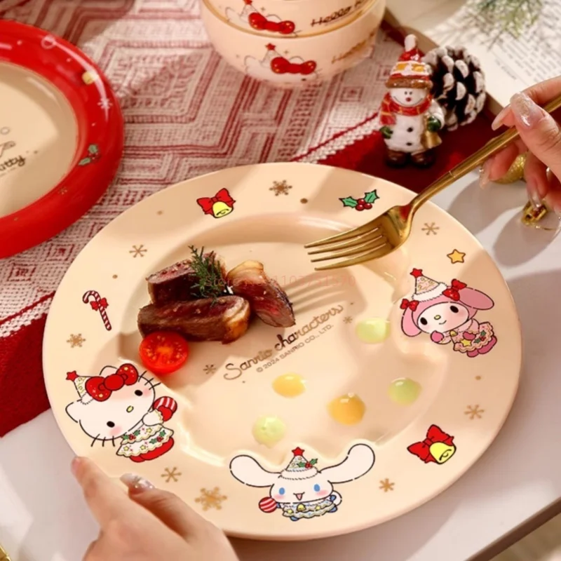 Новинка хит продаж рождественская серия Sanrio посуда миска ложка тарелка