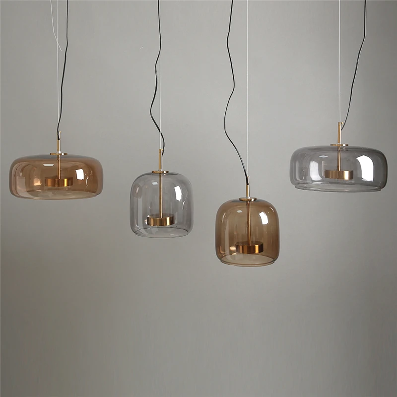 Nordic Glas Anhänger Lichter Moderne Einfache LED Hängen Lampe Wohnzimmer Schlafzimmer nacht Lampe Designer Indoor Decor Leuchten