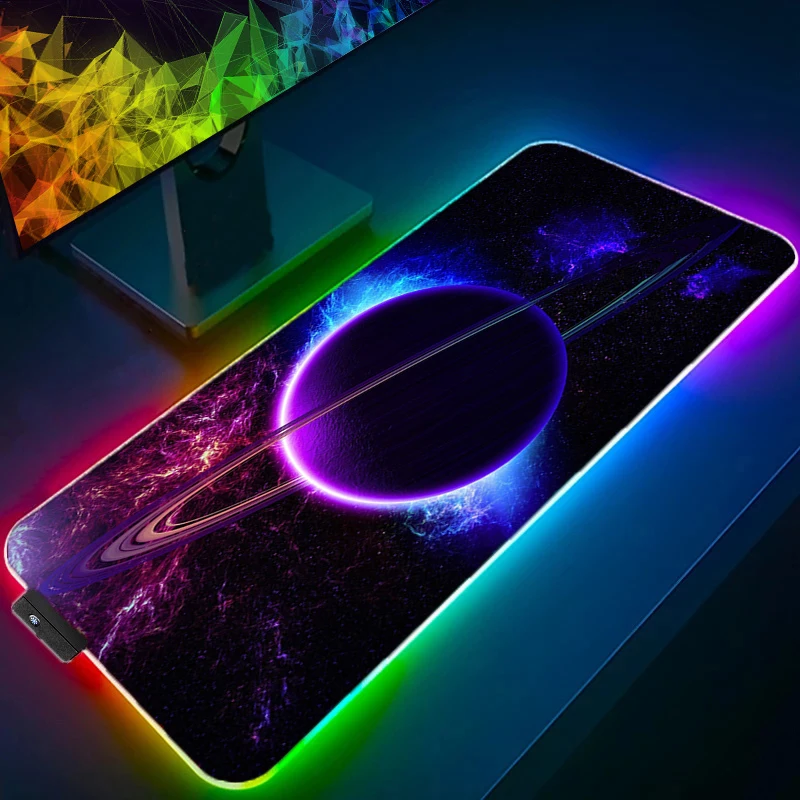 

Space RGB Mouse Pad Gaming Mouse Pad Computer Large Mousepad Backlit XXL MousePad LED Gamer Mause Carpet 900x400 Desk Mat For CS
