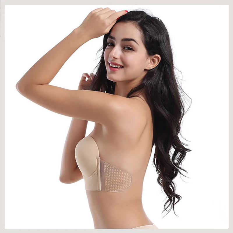 

Невидимый бюстгальтер с эффектом пуш-ап, Бюстгальтеры без бретелек, платье, клейкий силиконовый самоклеящийся бюстгальтер для свадебной ве...