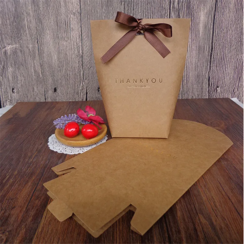 

50/20/10pcs Merci Thank You Gift Packaging Candy Kraft Paper Bag Wedding Dragee Gift Box Cookie Gift Bag Wrapping Dragees
