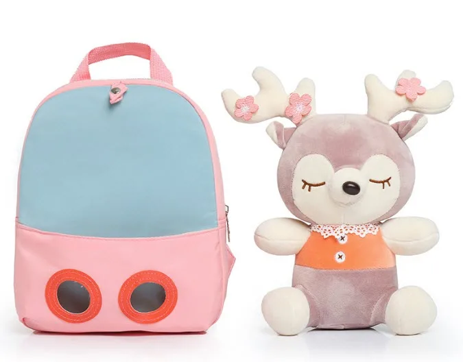 

Cute Cartoon Deer Shape Backpack Plush School Bags for Girls Kids Stuff Backpack Kindergarten Toddler Backpacks Lovely Animal