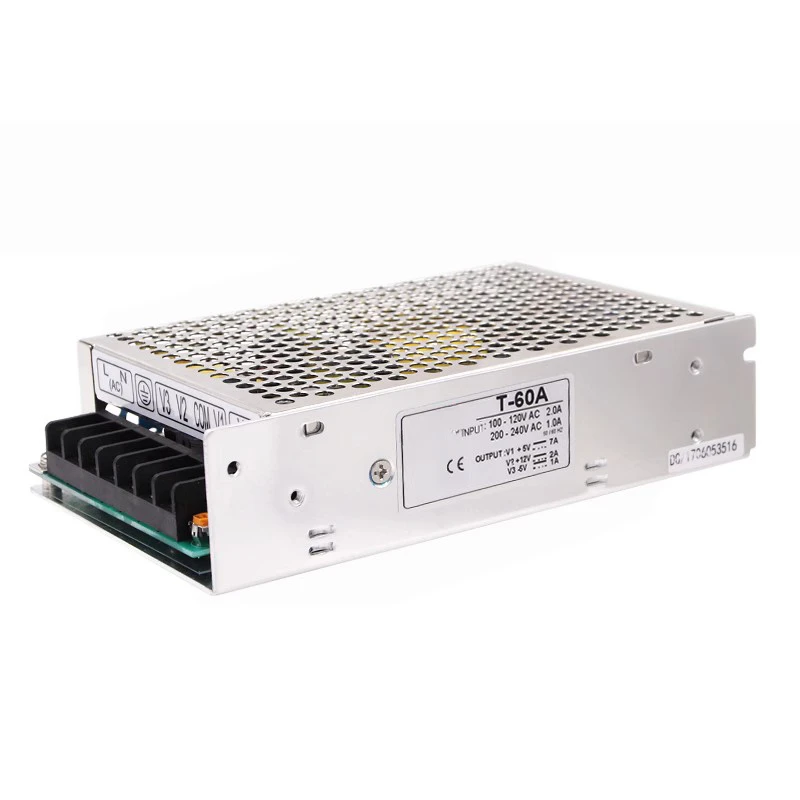 Импульсный источник питания Т-60А трехходовой выход 5В5А12В2.5А -12В1А-5В0.5А