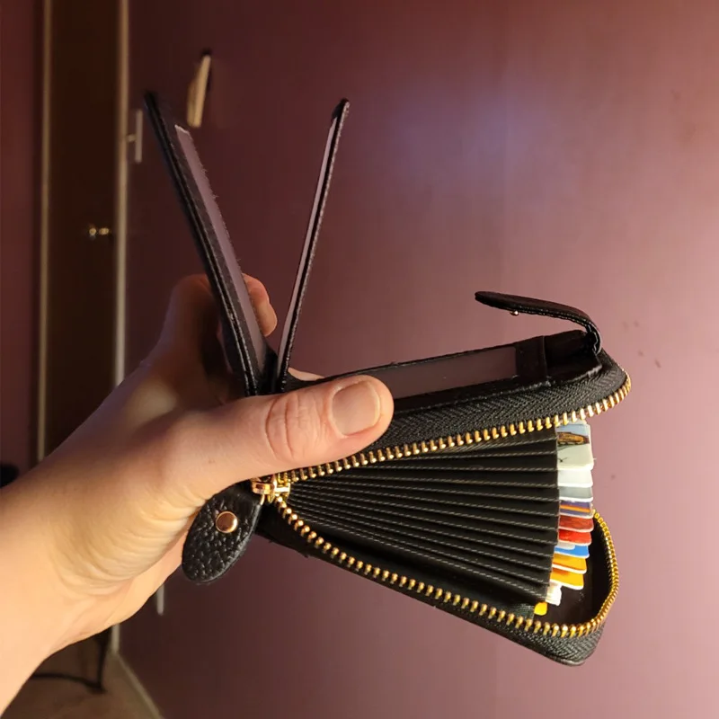 Мужской кожаный кошелек с зажимом для денег