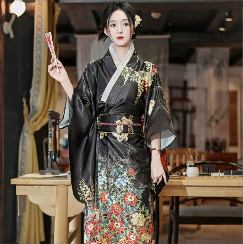 Лидер продаж женское новое модное японское кимоно халат высокого качества