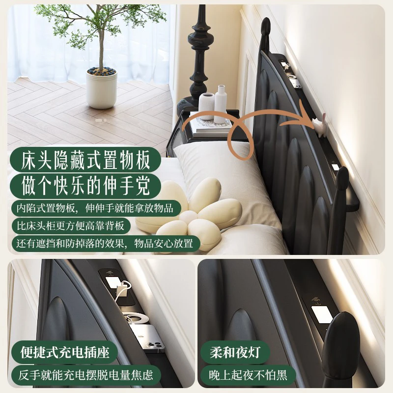 Минималистичная современная кровать 180x200 см модная двуспальная в итальянском