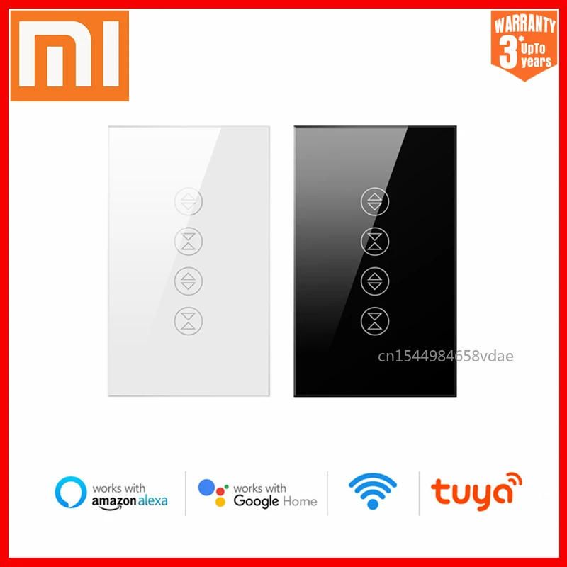 

XIAOMI WiFi Curtains Blind Switch 2 gang Tuya Double Smart Roller Shutter Electric Motor Controller works with Alexa Google home