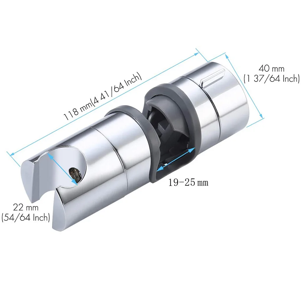 adjustable 18 25mm shower head holder 22mm shower holder clamp showerhead rail slide bracket bathroom accessories 360° rotation free global shipp