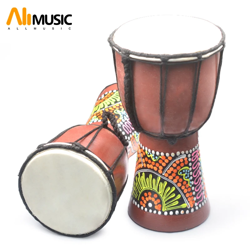 African Djembe 5 Inch Percussion Hand Drum For Sale  Wooden Jambe/ Doumbek Drummer with Pattern