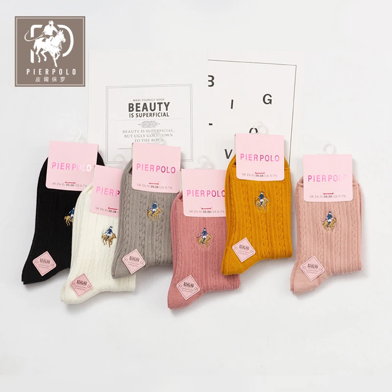 New fashion women's candy color casual socks girls' socks Unisex women's medium tube socks solid color pure cotton socks