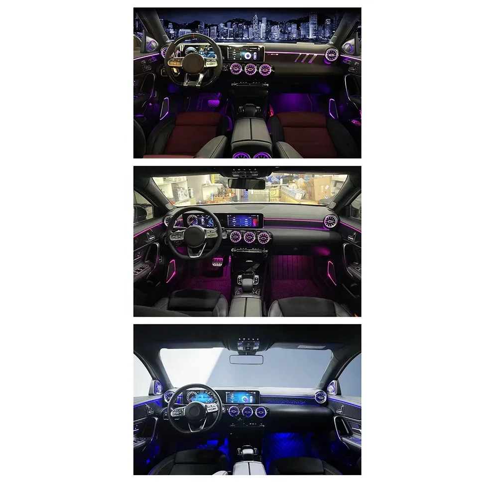Обновление iCarsin 64 цвета светодиодное освещение салона автомобиля для Mercedes Benz A-Class