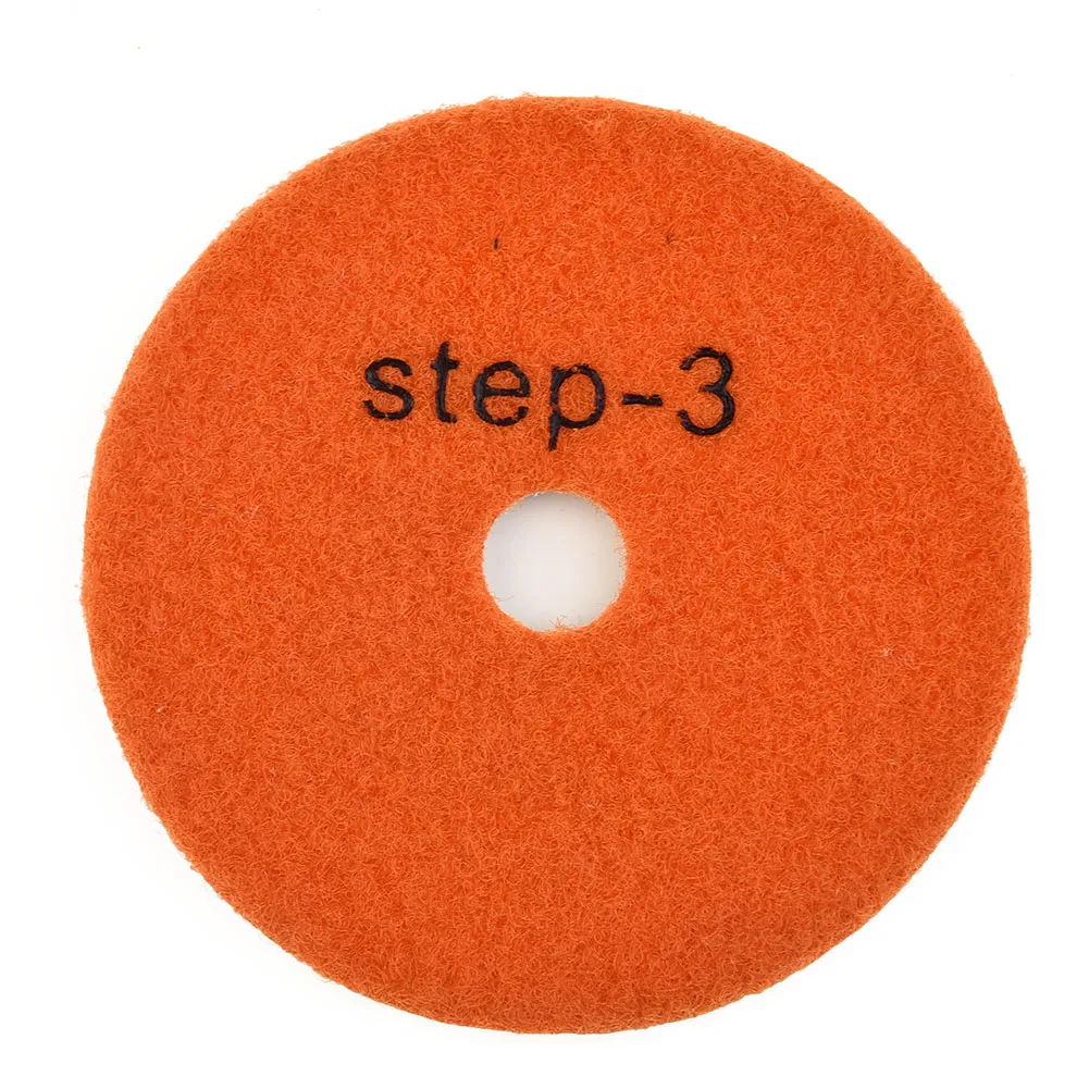 

4 Inch 100mm Dry/wet Diamond 3 Step Polishing Pads Random Color Abrasive Diamond Granite Polishing Tool Marble Concrete Grinding