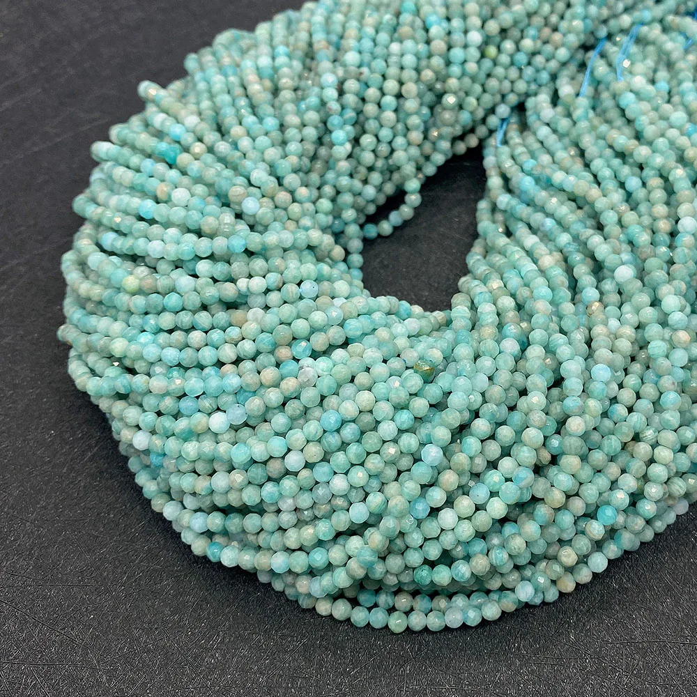 Бусины из натурального камня с гранями 2/3/4 мм | Украшения и аксессуары
