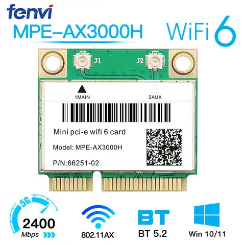 Беспроводной адаптер Wi-Fi 2974 Мбит/с, 802.11ax 5,2G/5 ГГц