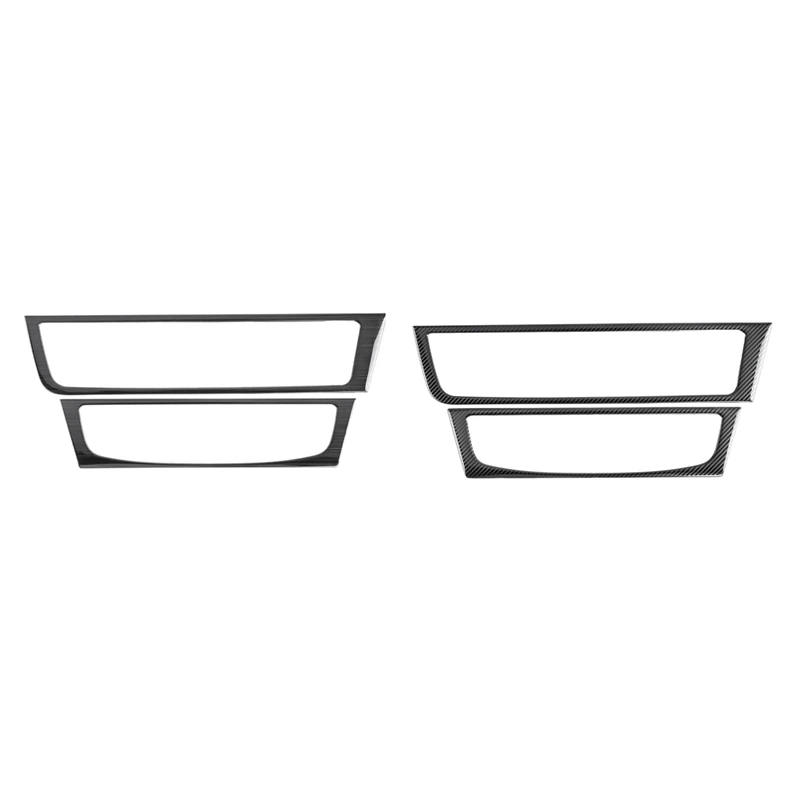 

2Pcs Car Stainless Steel Console Air Conditioner CD Panel Cover Trim For- A6 C7 A7 2012-2018
