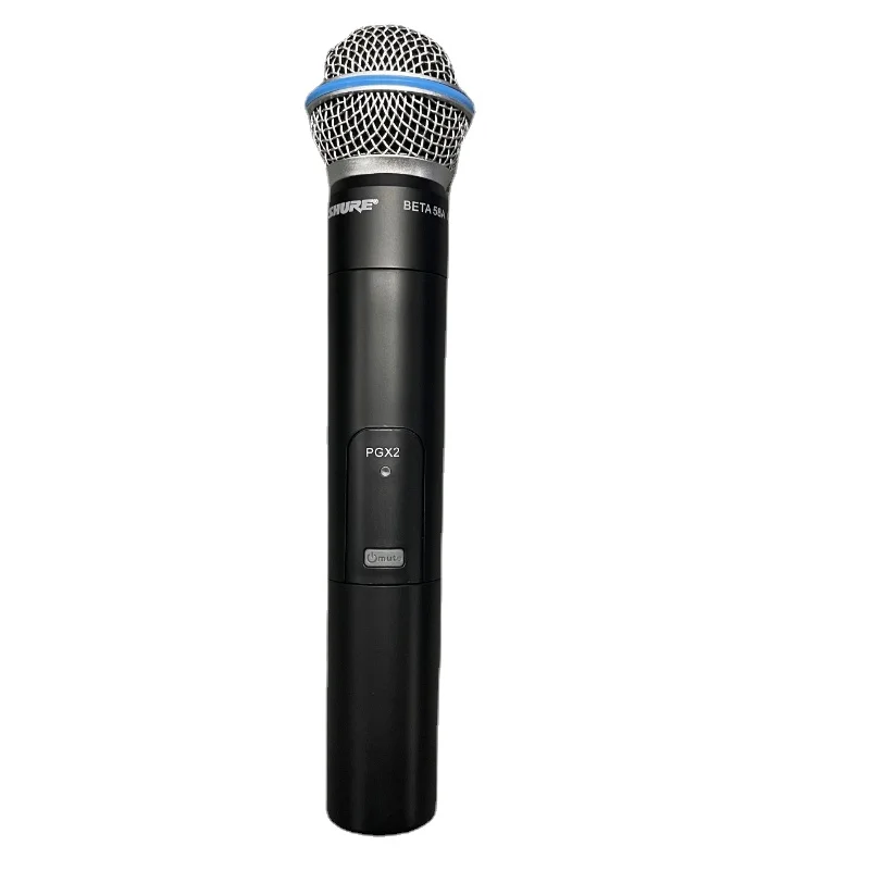 

PGX4 Beta58A дешевая цена Uhf двухканальная гарнитура дальнего действия один перетаскивание один беспроводной микрофон для Shure