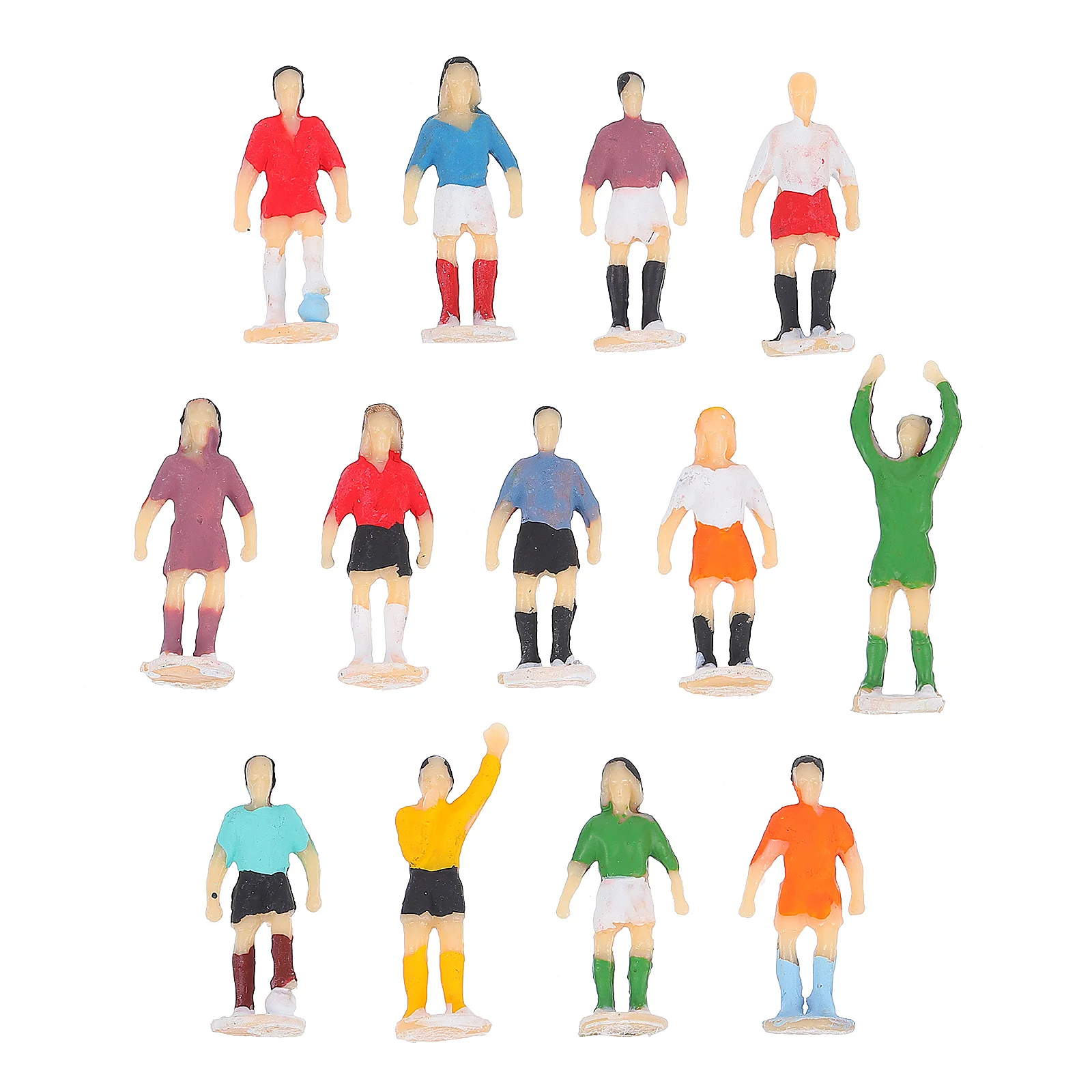 

People Model Tinyfigure Figures Figurines Mini Decor Toy Character Simulationsoccer Football Kids Statue Desktopfigurine Action