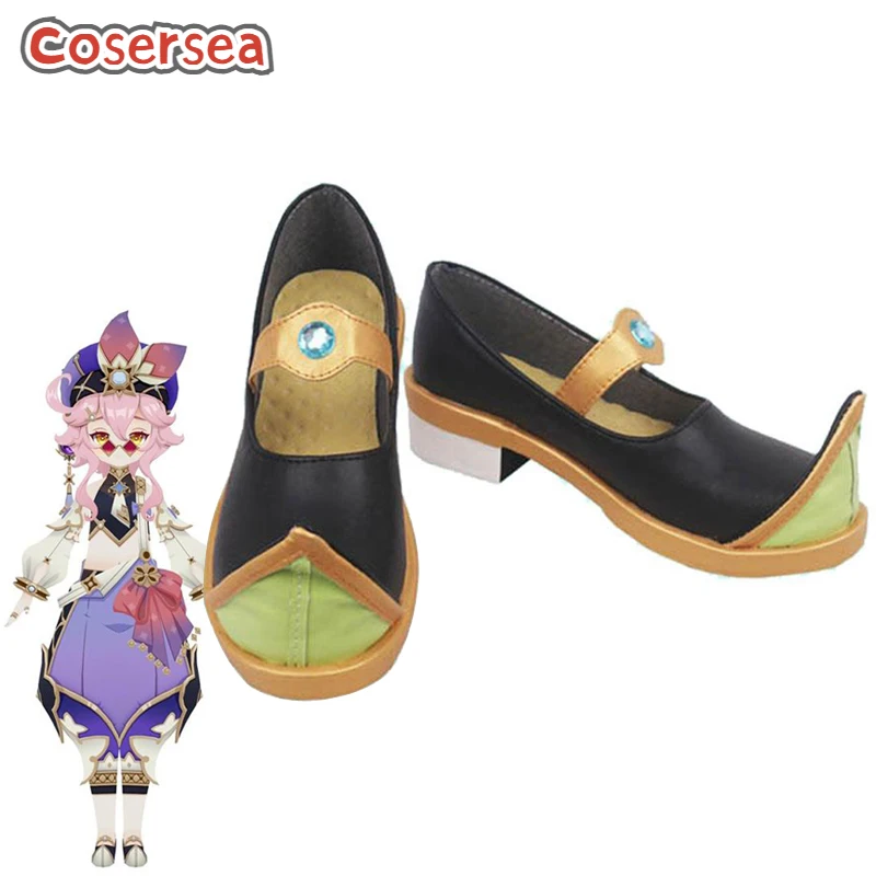 

Cosersea Game Genshin Impact Sumeru Dori, обувь для косплея, женские или мужские туфли на высоком каблуке, женская черная обувь из искусственной кожи