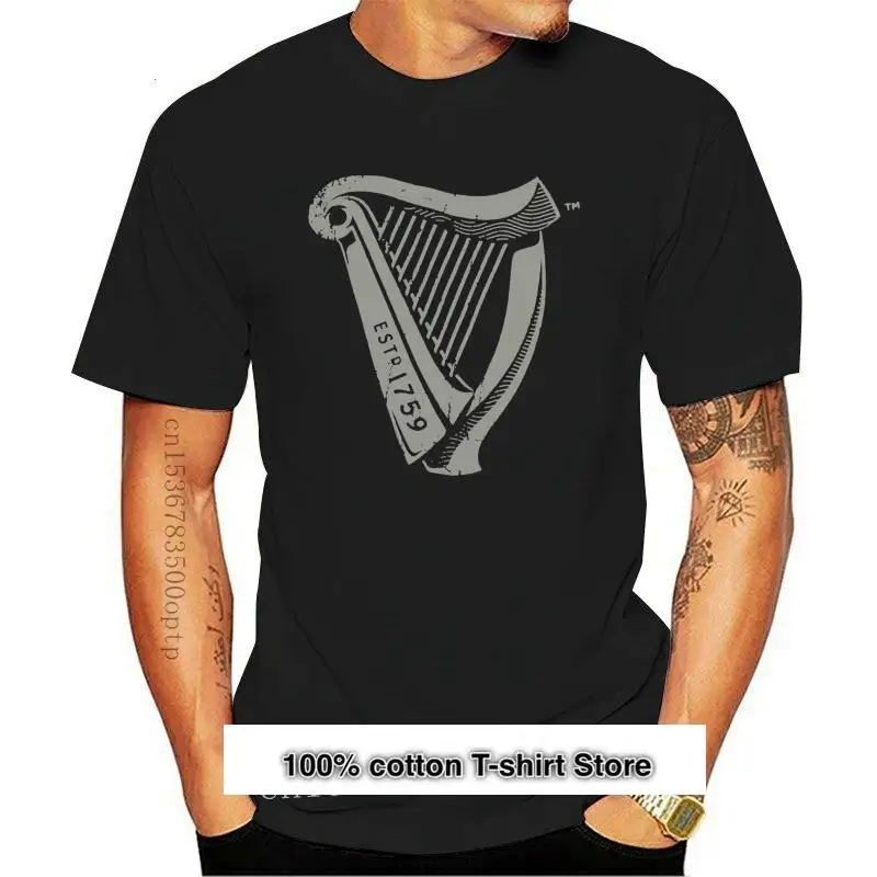 

Nuevo 2021 Guinness Guiness negro 1759 cuero arpa T camisa M-XXL G6072