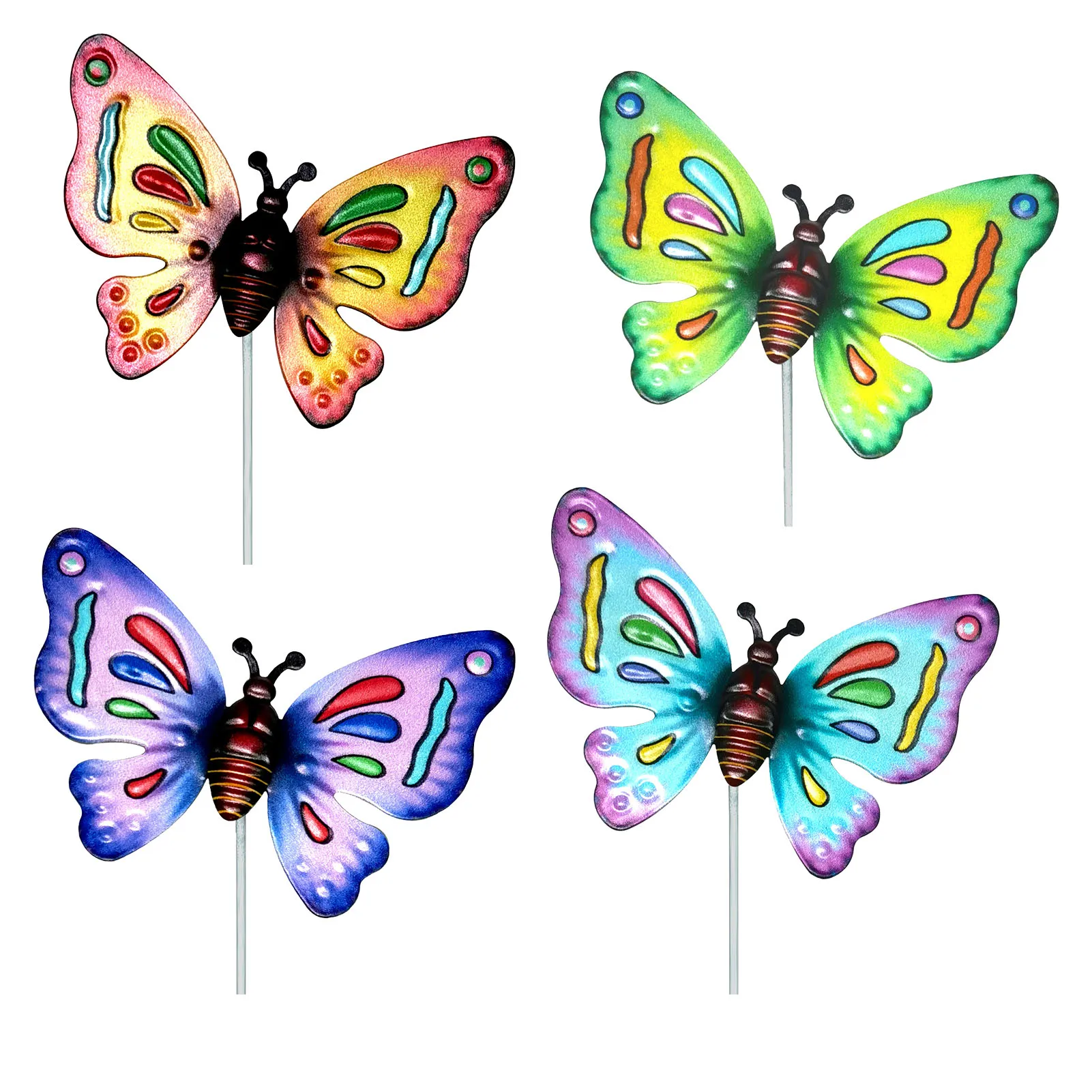 

Butterfly Garden Stakes Decor Home Decorative Stakes Metal Ornament For Yard Lawn Balcony Pathway Patio Colorful Home