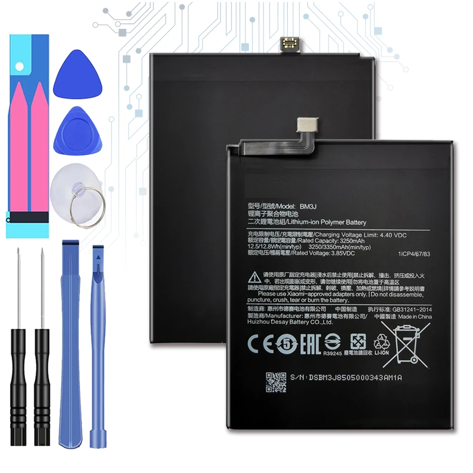 

BM3J for xiao mi 3350mAh Mobile Phone Battery For Xiaomi 8 Lite 8Lite MI8 Lite Bateria Batteries + Free tool