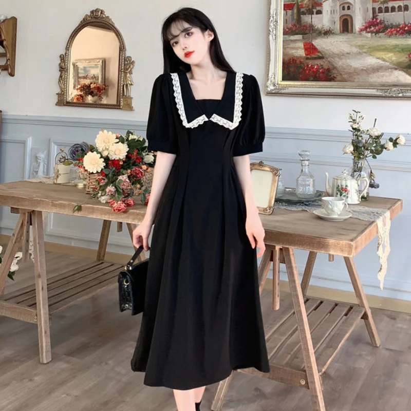 Платье женское с рукавами-фонариками универсальная элегантная дышащая вечерние