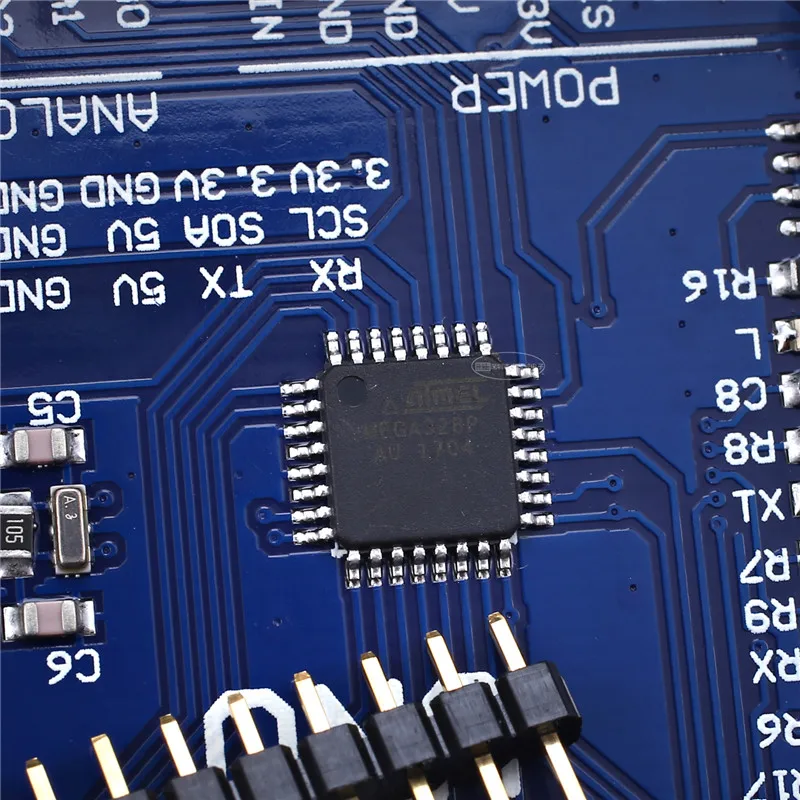 Фото Плата разработки UNO R3 ATmega328P CH340 CH340G для Arduino UNO R3 с прямым разъемом №2