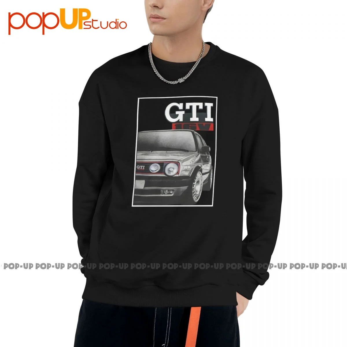 Гольф Gti Mk2 Толстовка пуловер рубашки Vtg принт Новинка удобные |