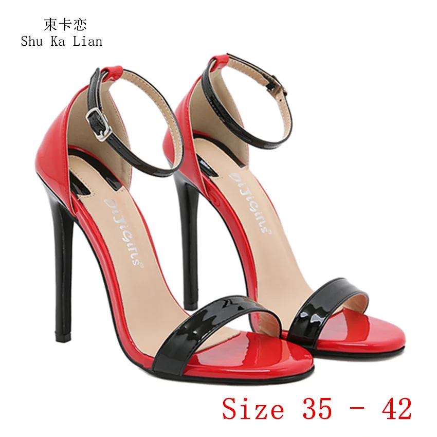 

Сандалии-гладиаторы женские на высоком каблуке 12 см, босоножки с ремешком на щиколотке, обувь для вечеринки, Размеры 35 - 42