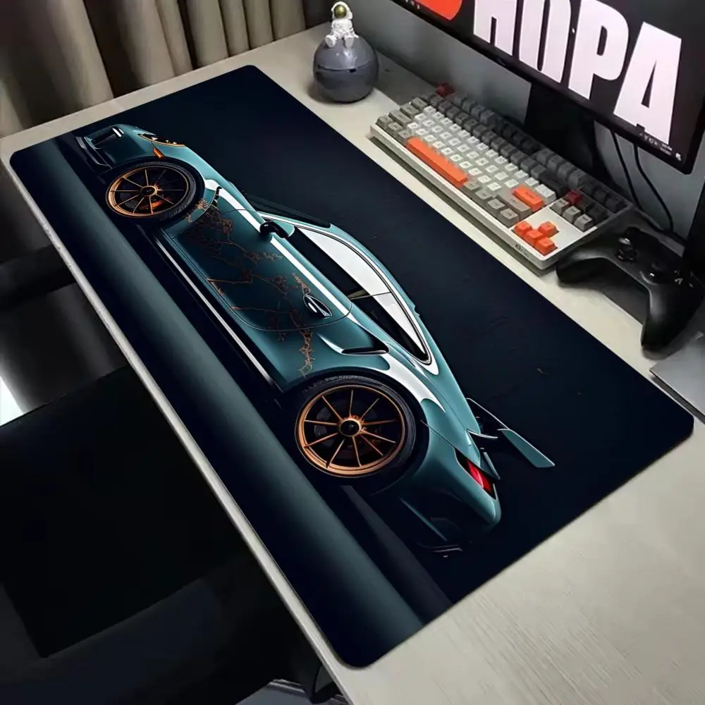 Фото Роскошный спортивный автомобильный коврик для мыши, нескользящий игровой коврик для мыши, геймерский коврик для киберспорта, игровой механический коврик для клавиатуры XXL, настольный коврик №4