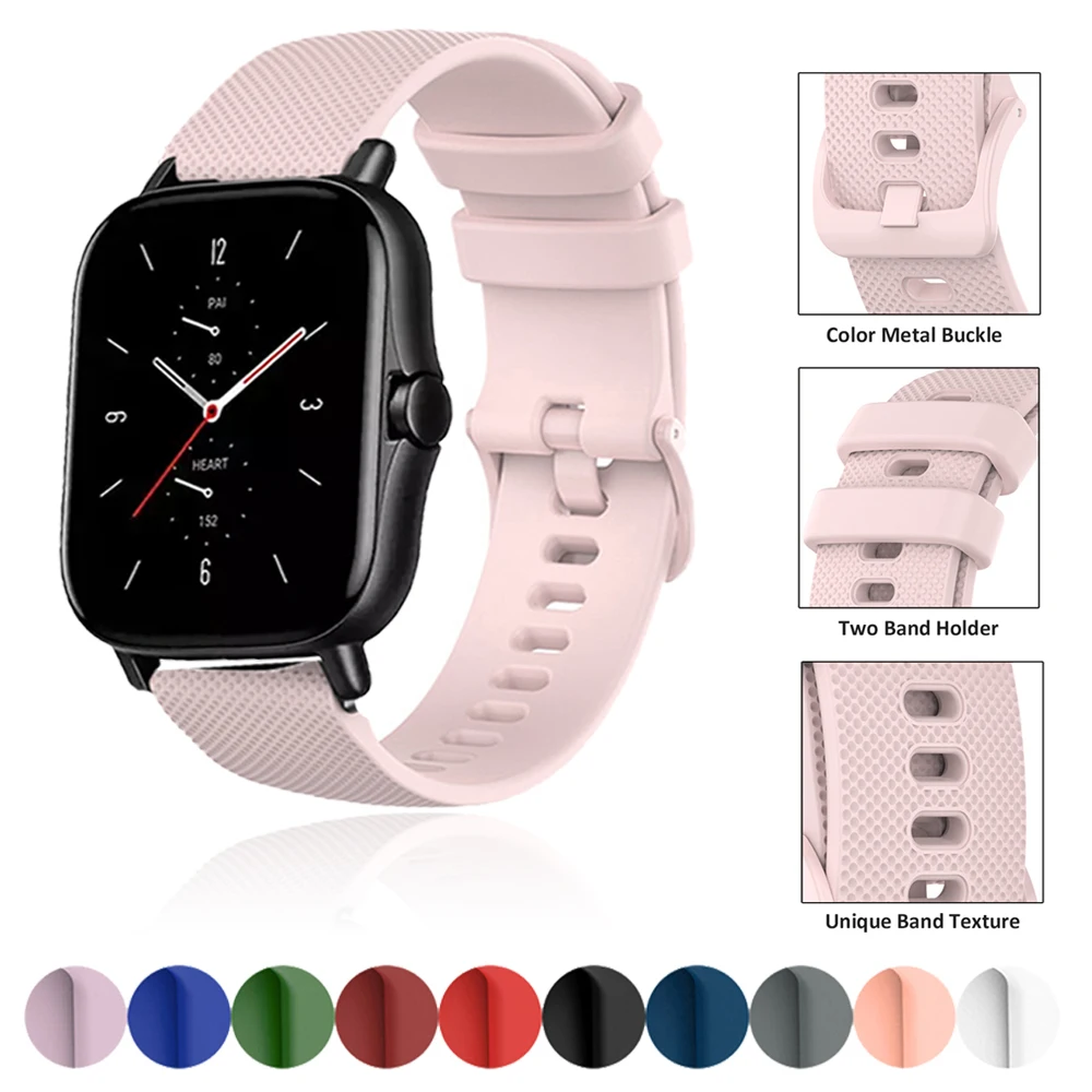 

Силиконовый ремешок для часов Huawei Watch GT3/GT2 46 мм 42 мм, браслет для смарт-часов Xiaomi Huami Amazfit GTR 42 47 мм