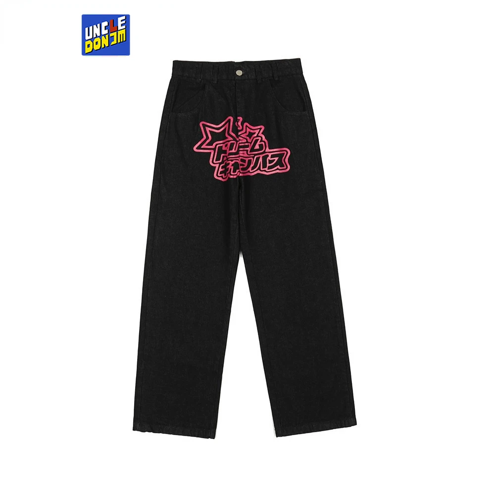 UNCLEDONJM мешковатые джинсы уличная мода потертые хип-хоп мужские дизайнерские для