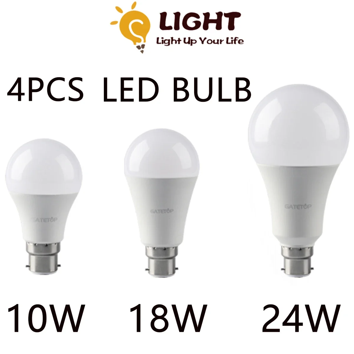 A60 A80 4 шт. светодиодные лампы E14 E27 B22 AC120V/AC220V мощность 8-24 Вт теплый белый дневной